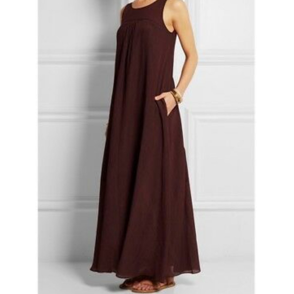Plum maxi dress with pockets
